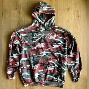 Red Digi Camo PrettyBoy&Co Hoodie, Size XL